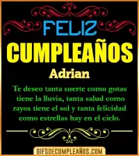 Frases de Cumpleaños Adrian